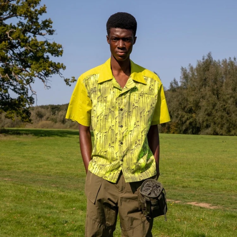 Men's Yellow Patterned Shirt
